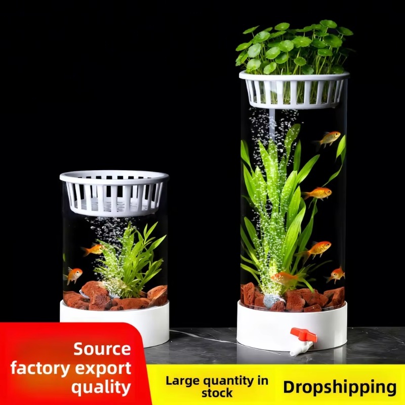 Round Glass 15L Fish Tank Whol - đánh giá và giá Aquarium Plants Live