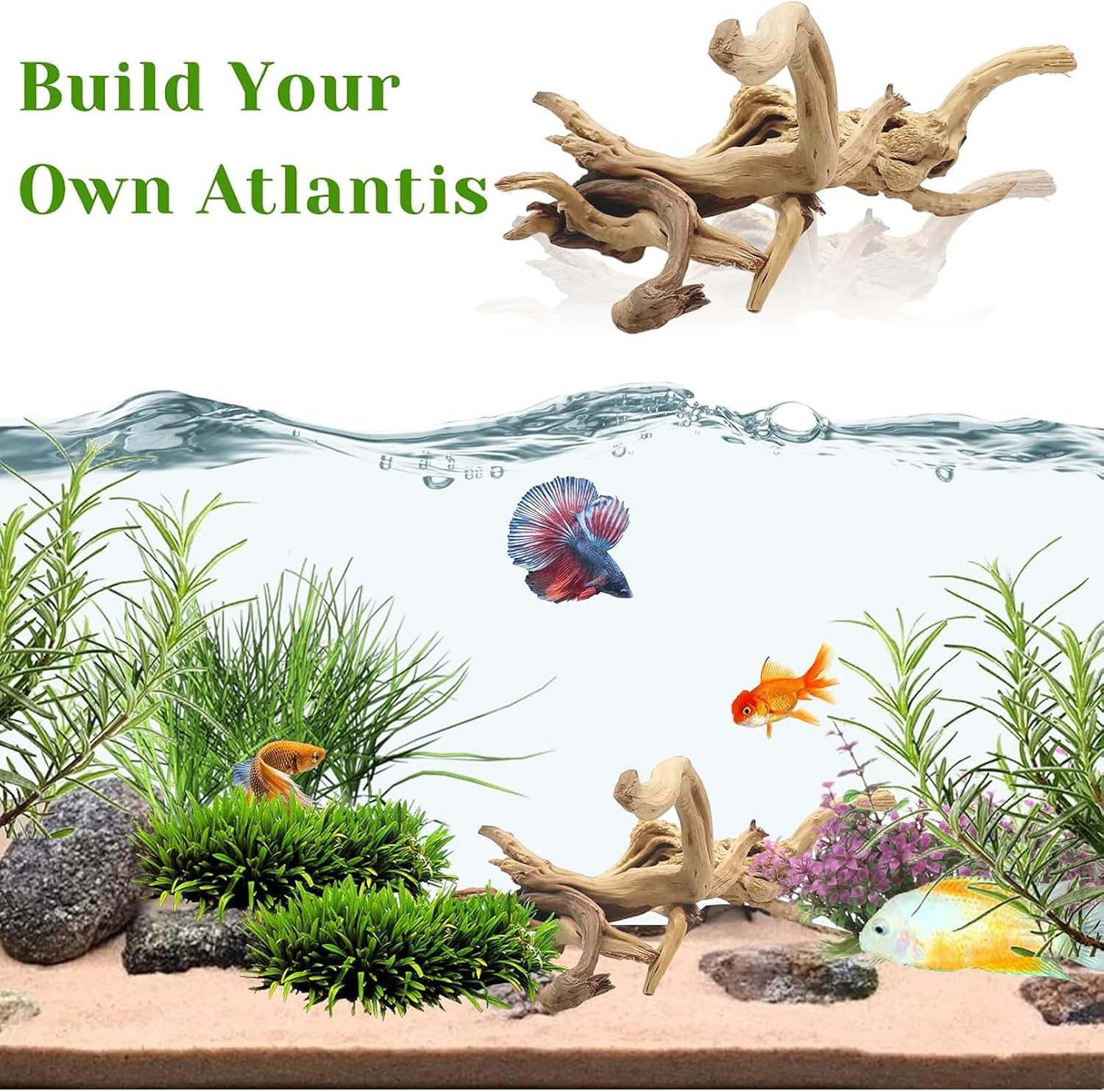 1PC  20-25CM Natural Driftwood - đánh giá và giá Aquarium Driftwood