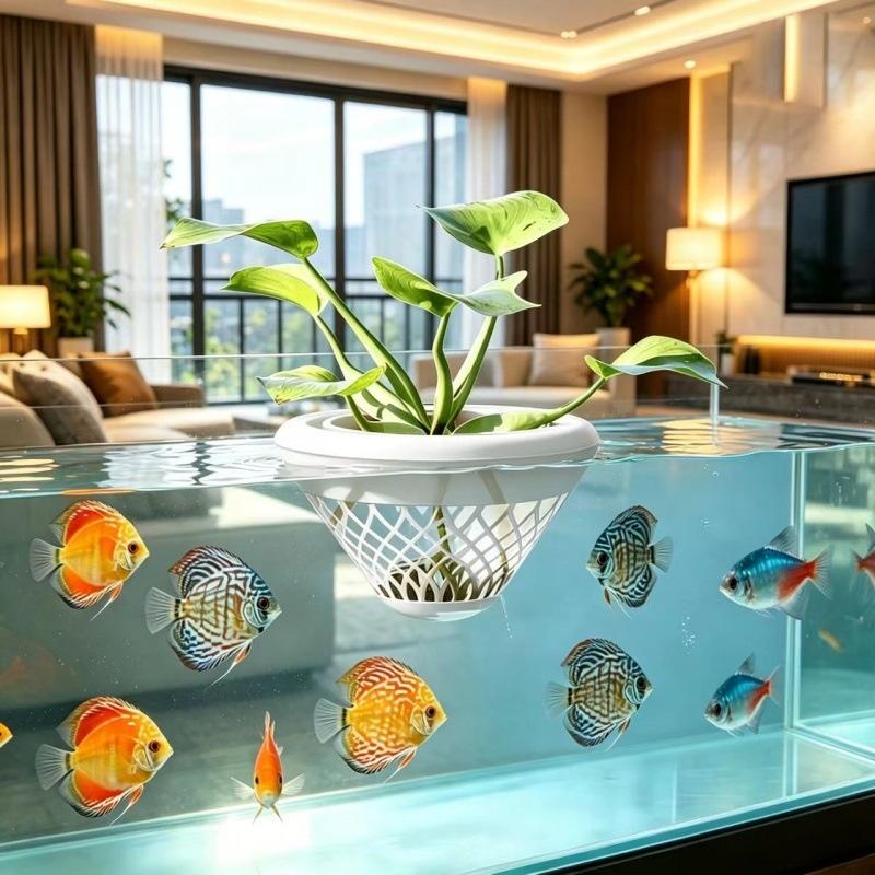 Hydroponic Floating Aquarium P - đánh giá và giá Plant Aquarium Pot